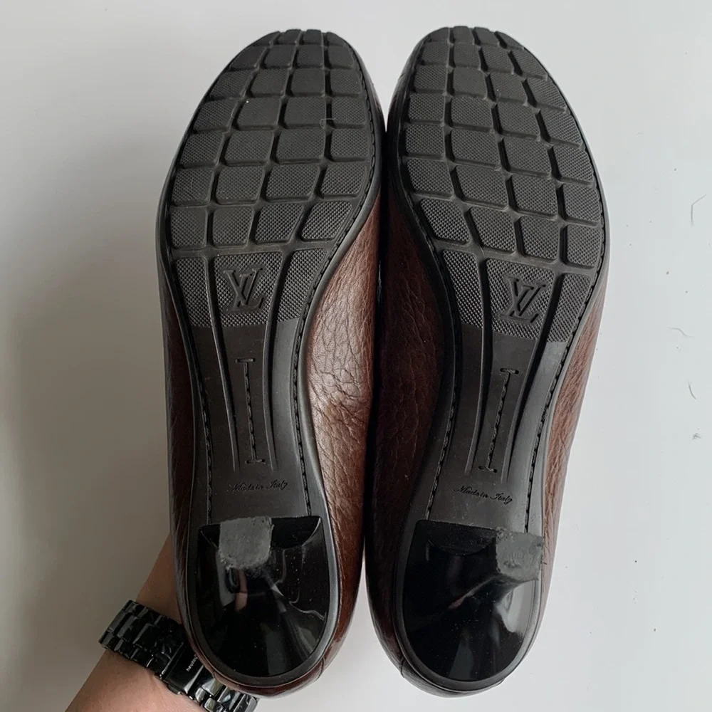 Louis Vuitton Brown Leather Heels With Bow Size 37 - Picture 11 of 14
